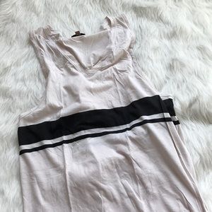 High-low cropped athleisure tank